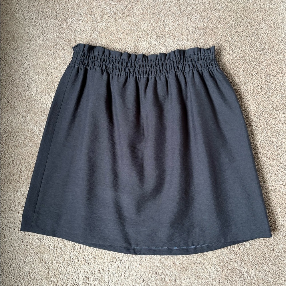 J. Crew Gray Smocked Mini Skirt Casual